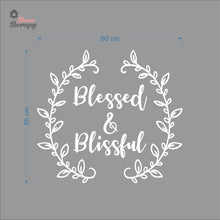 Load image into Gallery viewer, Bless & Blissful Wreath Wall Decal Decotherapy