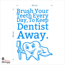 Load image into Gallery viewer, Brush Your Teeth To Keep Dentist Away Dental Wall Decal