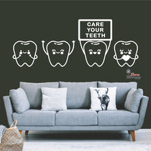 Load image into Gallery viewer, Care Your Teeth Dental  Wall Decal