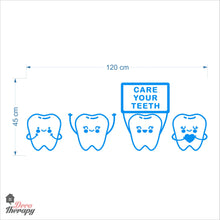 Load image into Gallery viewer, Care Your Teeth Dental  Wall Decal