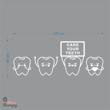Load image into Gallery viewer, Care Your Teeth Dental  Wall Decal