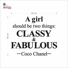 Load image into Gallery viewer, Girl Should Classy & Fabulous Wall Decal Decotherapy
