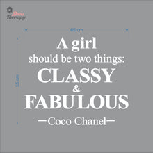 Load image into Gallery viewer, Girl Should Classy & Fabulous Wall Decal Decotherapy