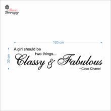 Load image into Gallery viewer, Girl Should Classy & Fabulous V2 Wall Decal Decotherapy