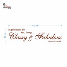 Load image into Gallery viewer, Girl Should Classy & Fabulous V2 Wall Decal Decotherapy