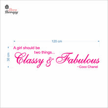 Load image into Gallery viewer, Girl Should Classy & Fabulous V2 Wall Decal Decotherapy