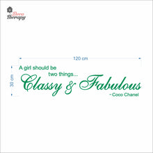 Load image into Gallery viewer, Girl Should Classy & Fabulous V2 Wall Decal Decotherapy