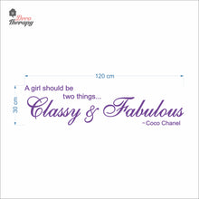 Load image into Gallery viewer, Girl Should Classy & Fabulous V2 Wall Decal Decotherapy