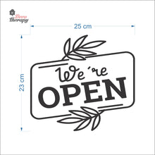 Load image into Gallery viewer, We're Open Door Sign Sticker Self-Adhesive Decotherapy