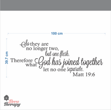 Load image into Gallery viewer, No Longer Two But One Flesh Wall Sticker
