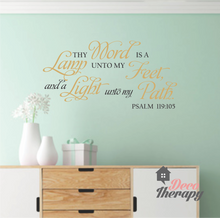 Load image into Gallery viewer, Thy Word Is A Lamp Unto My Feet Wall Sticker