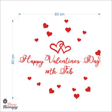 Load image into Gallery viewer, Happy Valentines Day 14th Feb DIY Wall Decal Decotherapy