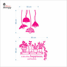 Load image into Gallery viewer, A Life Of Fun Happiness Freedom Vases Hanging Lamps Cafe Store Wall Decal Decotherapy