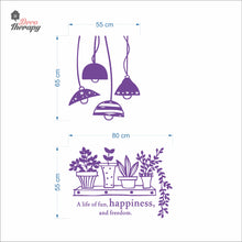 Load image into Gallery viewer, A Life Of Fun Happiness Freedom Vases Hanging Lamps Cafe Store Wall Decal Decotherapy