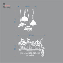 Load image into Gallery viewer, A Life Of Fun Happiness Freedom Vases Hanging Lamps Cafe Store Wall Decal Decotherapy