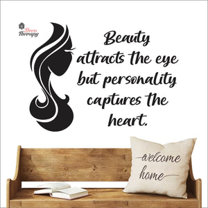 Beauty Attracts The Eye But Personality Captures The Heart Wall Decal Decotherapy