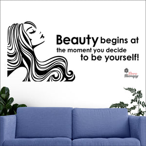 Beauty Begins The Moment You Decide To Be Yourself Wall Decal Decotherapy