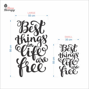 Best Things In Life Are Free Wall Decal Decotherapy