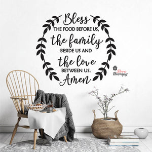 Bless The Food Before Us V1 Wall Decal Decotherapy