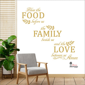 Bless The Food Before Us V5 Wall Decal Decotherapy