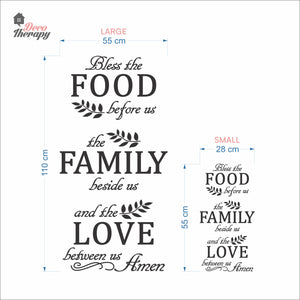Bless The Food Before Us V5 Wall Decal Decotherapy