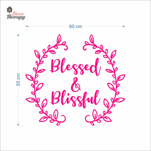 Bless & Blissful Wreath Wall Decal Decotherapy