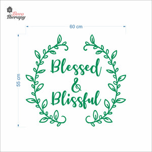 Bless & Blissful Wreath Wall Decal Decotherapy