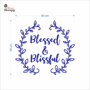 Bless & Blissful Wreath Wall Decal Decotherapy