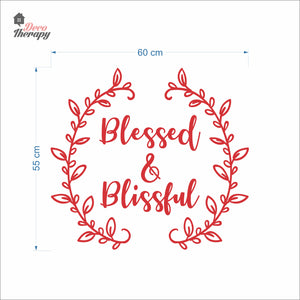 Bless & Blissful Wreath Wall Decal Decotherapy