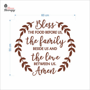 Bless The Food Before Us V1 Wall Decal Decotherapy