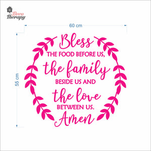 Bless The Food Before Us V1 Wall Decal Decotherapy