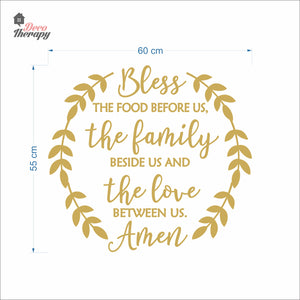 Bless The Food Before Us V1 Wall Decal Decotherapy