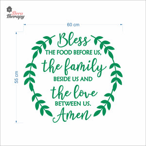 Bless The Food Before Us V1 Wall Decal Decotherapy