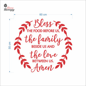 Bless The Food Before Us V1 Wall Decal Decotherapy