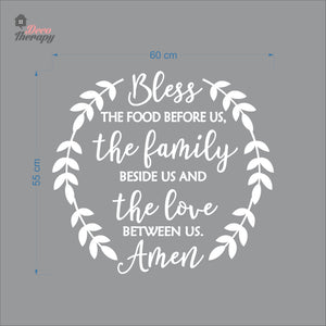 Bless The Food Before Us V1 Wall Decal Decotherapy