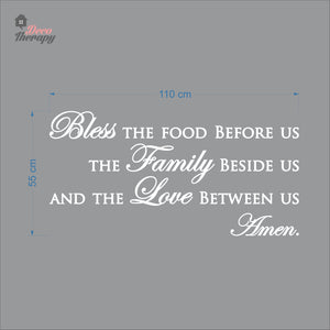 Bless The Food Before Us V2 Wall Decal Decotherapy