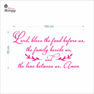 Bless The Food Before Us V3 Wall Decal Decotherapy