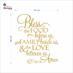 Bless The Food Before Us V4 Wall Decal Decotherapy