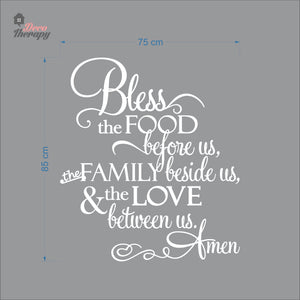 Bless The Food Before Us V4 Wall Decal Decotherapy