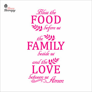 Bless The Food Before Us V5 Wall Decal Decotherapy