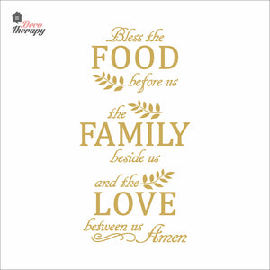 Bless The Food Before Us V5 Wall Decal Decotherapy