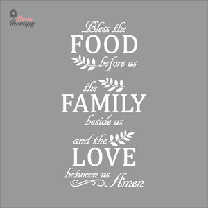 Bless The Food Before Us V5 Wall Decal Decotherapy