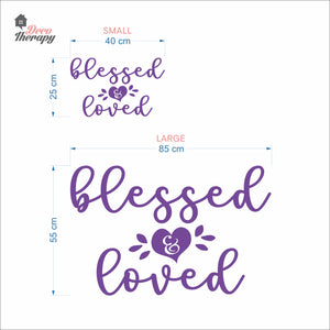 Blessed & Loved Wall Decal Decotherapy