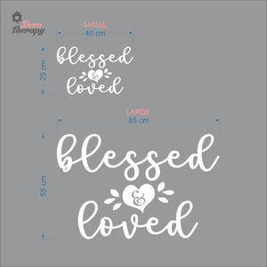 Blessed & Loved Wall Decal Decotherapy