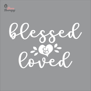 Blessed & Loved Wall Decal Decotherapy