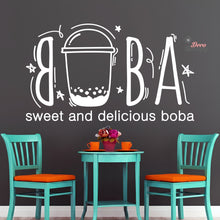 Load image into Gallery viewer, Boba Sweet and Delicious Wall Decal Decotherapy