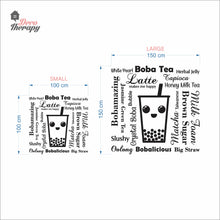 Load image into Gallery viewer, Boba Tea Latte Makes Me Happy Big Straw Wall Decal Decotherapy