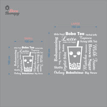 Load image into Gallery viewer, Boba Tea Latte Makes Me Happy Big Straw Wall Decal Decotherapy