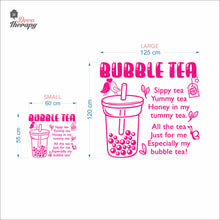 Load image into Gallery viewer, Bubble Tea Sippy Yummy Honey In My Tummy Tea Boba Milktea Wall Decal