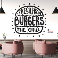 Load image into Gallery viewer, Burgers Fresh From The Grill Wall Decal